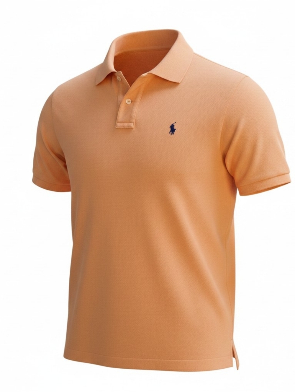 Polo Ralph Lauren Men’s Orange Knit Polo Short Sleeve Shirt 100% Cotton Size XL